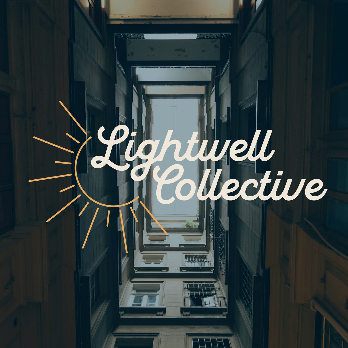 Light reaching down into an architectural lightwell